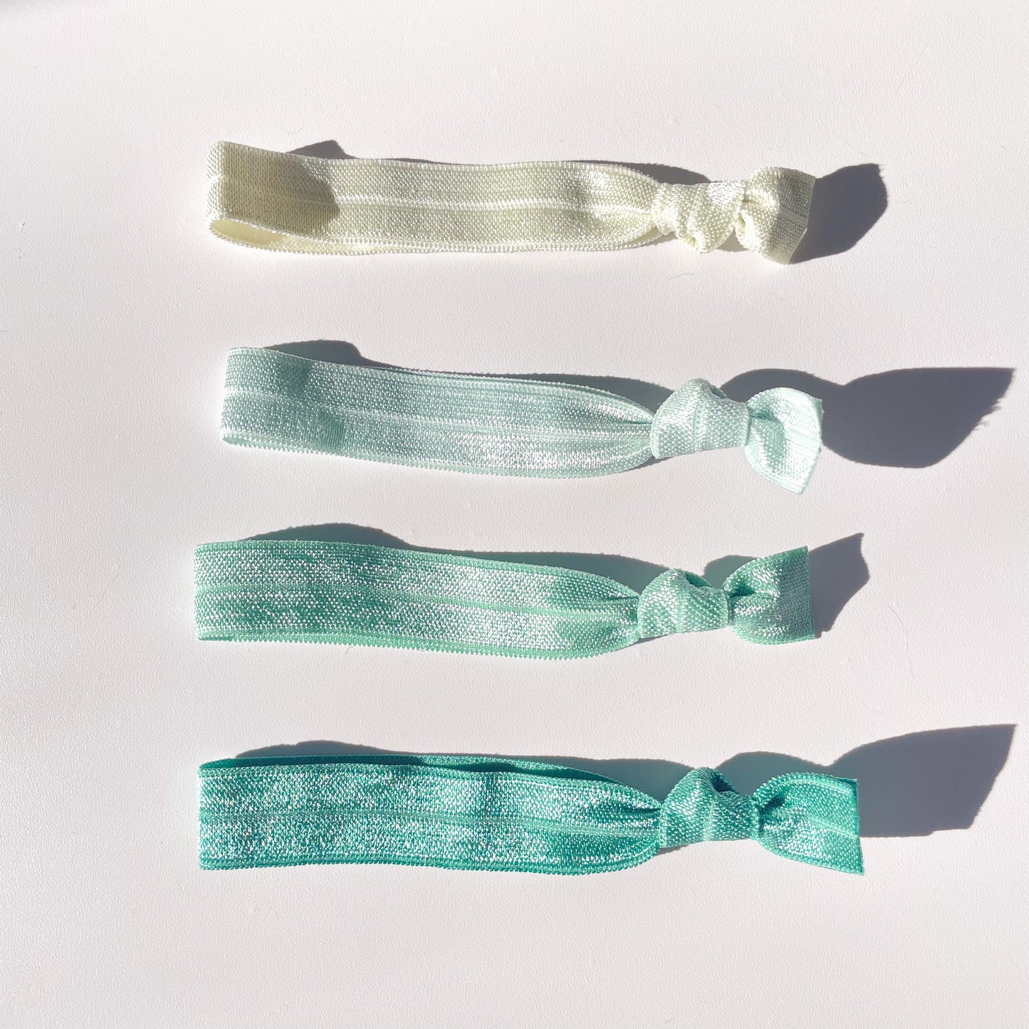 Solid Color Elastic Hair Ties Set